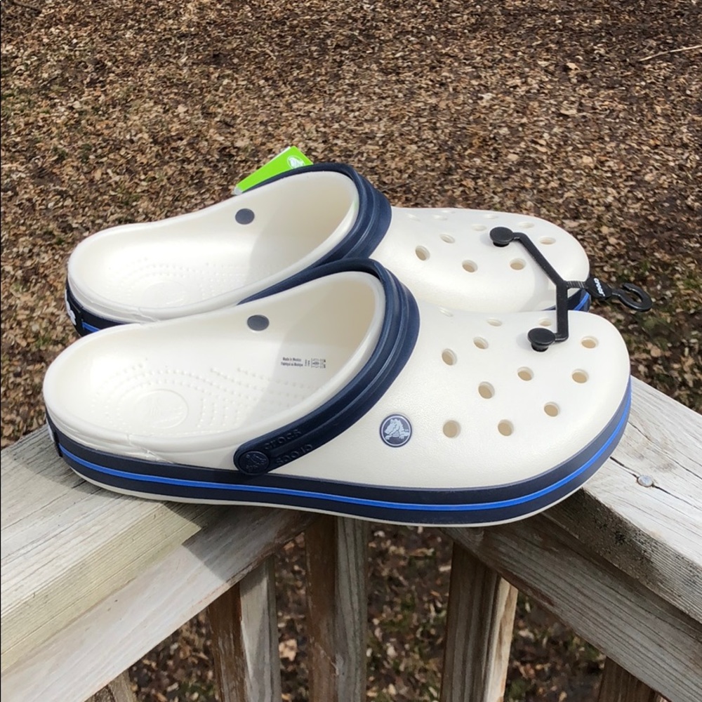 NEW Crocs Crocband Clogs | Size m11 | White Blue
